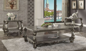 Acme - Versailles Coffee Table 86820 Antique Platinum Finish