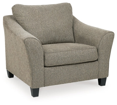 Ashley Platinum Barnesley Chair and a Half - Chenille