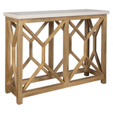 Catali Stone Console Table Ivory - Light Brown by Uttermost - View 4