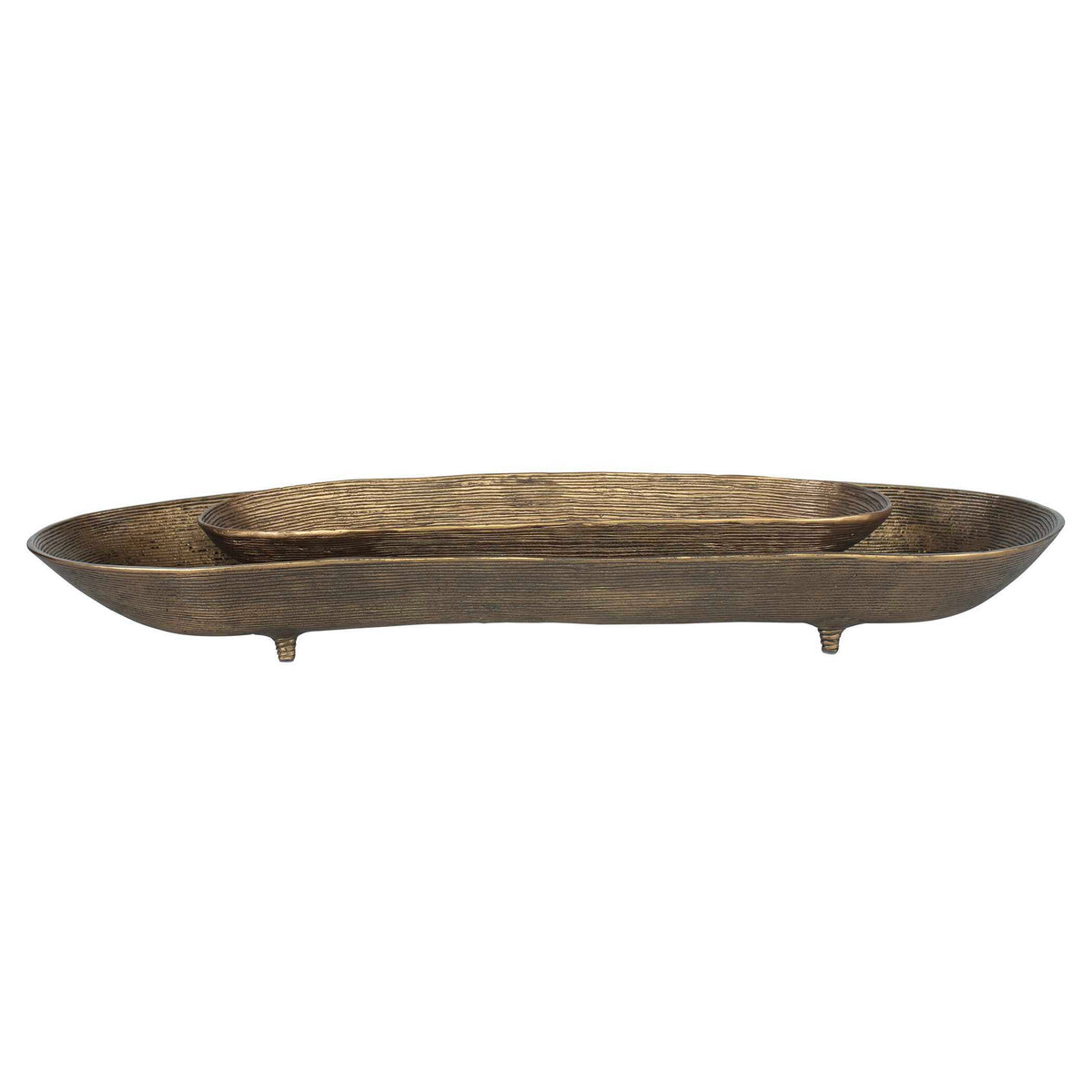 Stratum Oval Bowls (Set of 2) Brass - Bronze by Uttermost - View 5