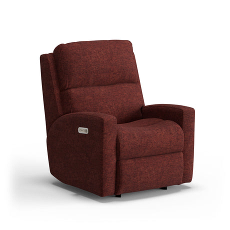 Catalina Transitional Fabric Power Recliner With Power Headrest | Flexsteel