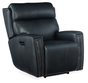 Ruthe Zero Gravity Power Recliner With Power Headrest - Blue by Hooker Furniture - View 1