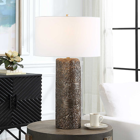 Malaga Brass Table Lamp - Bronze by Uttermost - View 2