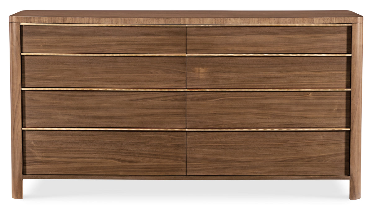Eleana Eight Drawer Dresser Medium Wood - Dark Brown by Hooker Furniture - View 4