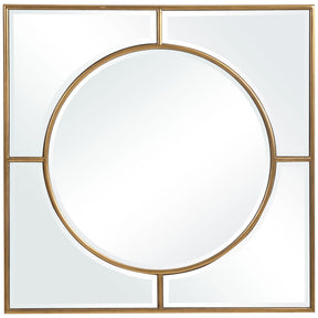 Stanford Square Mirror - Gold by Uttermost - View 1