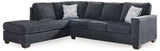 Ashley Slate Altari 87213S1 2 - Piece Sectional with Chaise - Chenille | Home Elegance USA