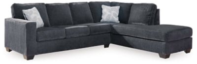 Ashley Slate Altari 87213S3 2 - Piece Sleeper Sectional with Chaise - Chenille - 87213S3 - Home Elegance USA - 1