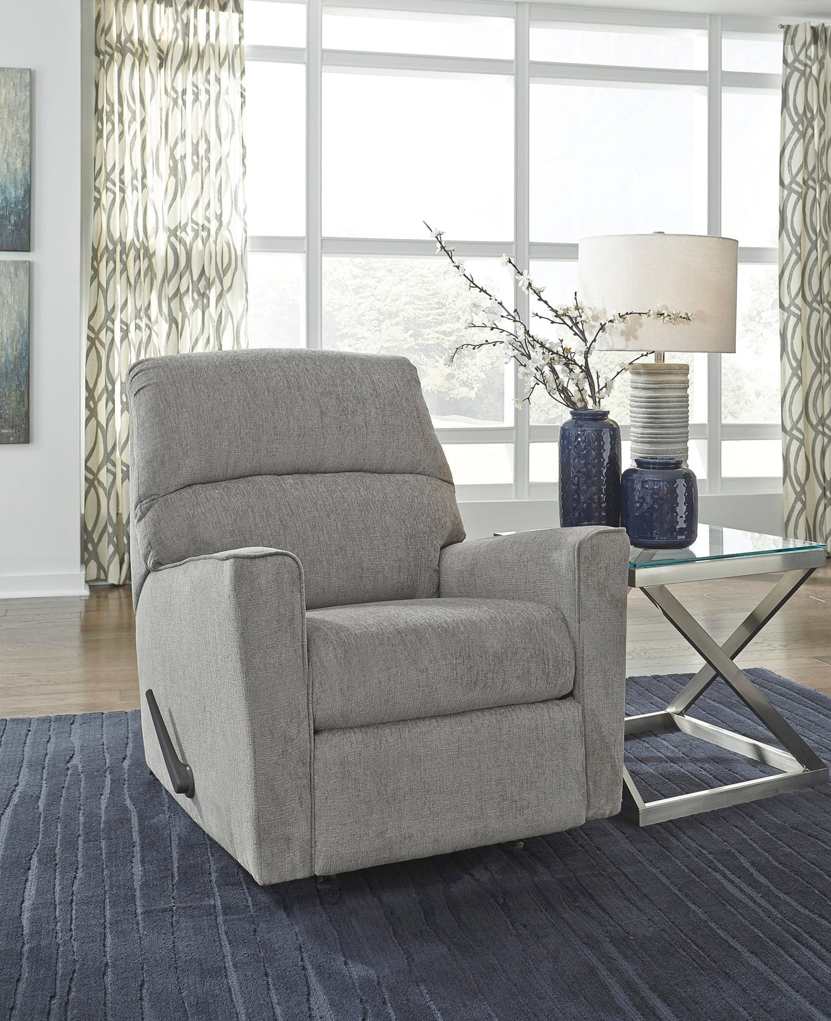 Ashley Alloy Altari Rocker Recliner - Chenille | Home Elegance USA