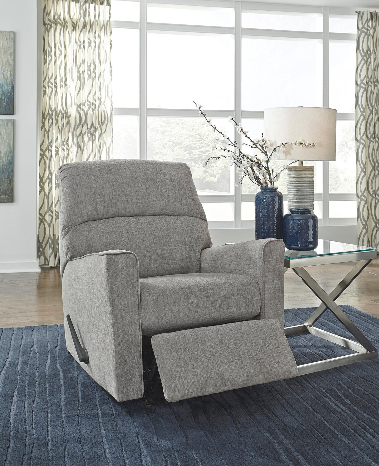 Ashley Alloy Altari Rocker Recliner - Chenille | Home Elegance USA