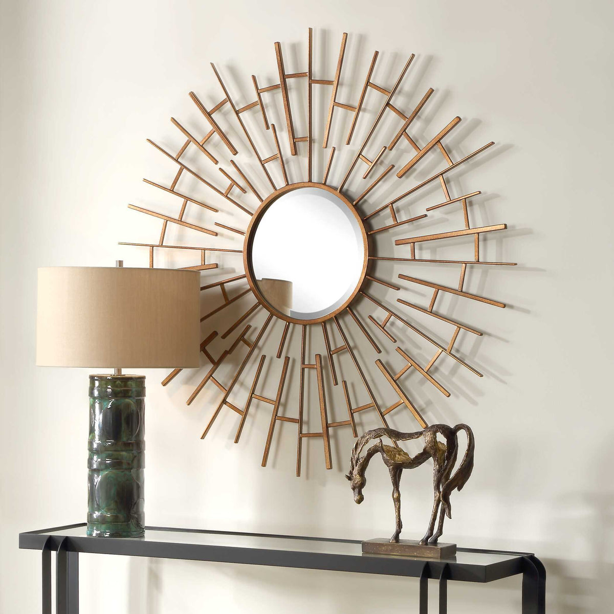 Tangled Round Mirror - Bronze by Uttermost - View 3