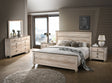 Imerland Contemporary White Wash Finish 5-Piece Bedroom Set-King Bed, Dresser, Mirror, 2 Nightstands - sold by Home Elegance USA