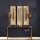 Palma Leaf Shadow Box (Set of 3) - Gold / White by Uttermost - View 6