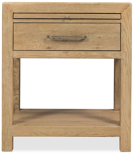 Driftwood One-Drawer Nightstand Buckboard - Light Brown by Hooker Furniture - View 2