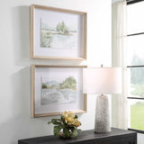 Serene Lake Framed Prints (Set of 2) - Light Brown by Uttermost - View 3