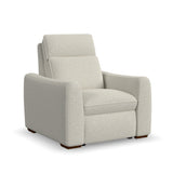 Ava Power Recliner With Power Headrest & Lumbar - Light Gray | Flexsteel