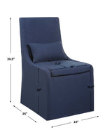 Coley Armless Chair - Blue by Uttermost - View 9