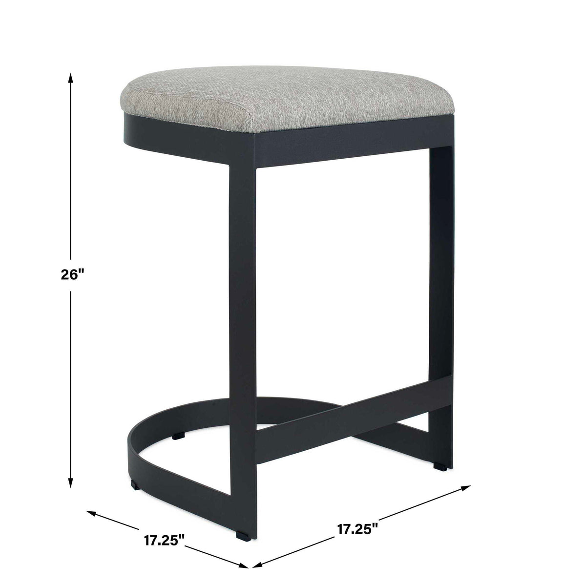Maude Outdoor Counter Stool - White / Black by Uttermost - View 9