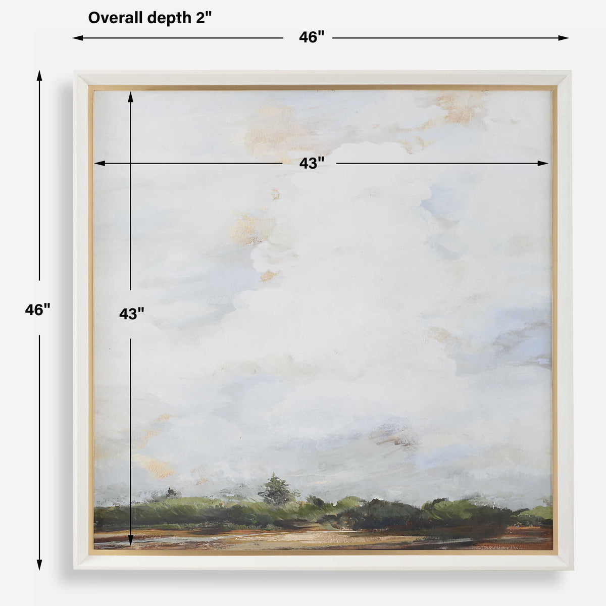 Whispering Cloudscapes Landscape Print - Light Brown by Uttermost - View 8
