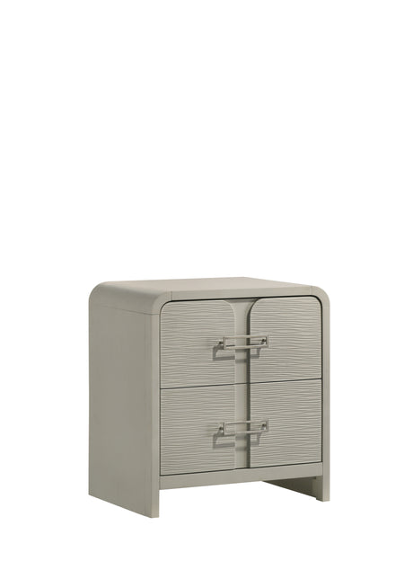 Aria Contemporary Queen 5PC Bedroom Set Modern Storage Bed with Ball Bearing Glide Drawers in Beige - sold by Home Elegance USA