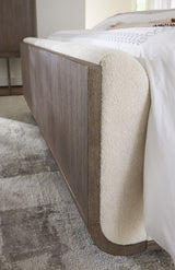 Modern Mood King Upholstered Panel Bed - Dark Brown / Beige by Hooker Furniture - View 2