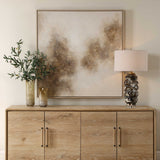 Up In Smoke Framed Modern Art Black / Brown / White / Woodtone - Light Brown by Uttermost - View 2