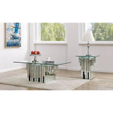 Acme - Noralie Coffee Table 88000 Mirrored & Faux Diamonds