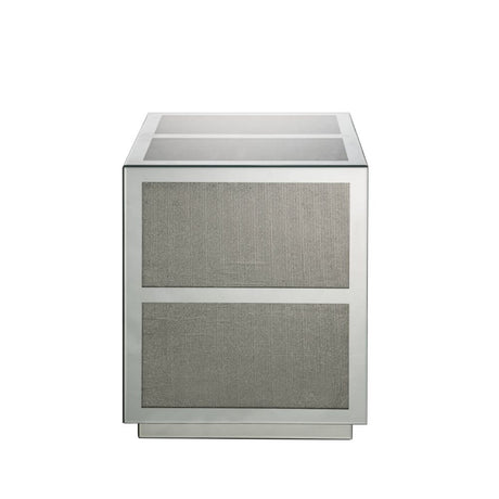 Acme - Noralie End Table 88017 Mirrored & Faux Diamonds