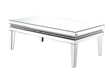 Acme - Lotus Coffee Table 88050 Mirrored & Faux Ice Cube Crystals