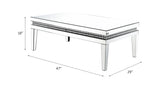 Acme - Lotus Coffee Table 88050 Mirrored & Faux Ice Cube Crystals