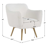 Oasis White Swivel Chair by Uttermost - View 9