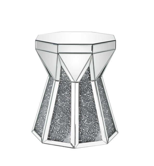 Acme - Noralie End Table 88062 Mirrored & Faux Diamonds