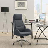 Cruz Upholstered Office Chair with Padded Seat Grey and Chrome | Coaster | Home Elegance USA