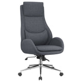 Cruz Upholstered Office Chair with Padded Seat Grey and Chrome | Coaster | Home Elegance USA