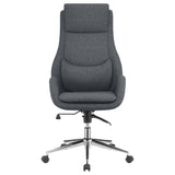 Cruz Upholstered Office Chair with Padded Seat Grey and Chrome | Coaster | Home Elegance USA