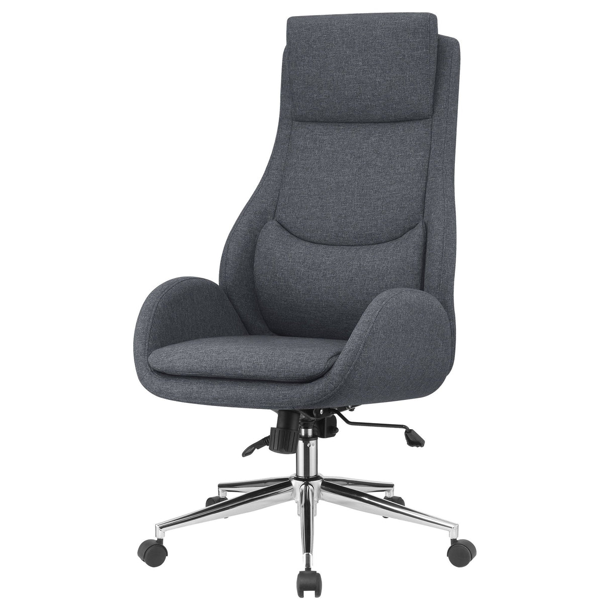 Cruz Upholstered Office Chair with Padded Seat Grey and Chrome | Coaster | Home Elegance USA