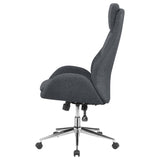 Cruz Upholstered Office Chair with Padded Seat Grey and Chrome | Coaster | Home Elegance USA