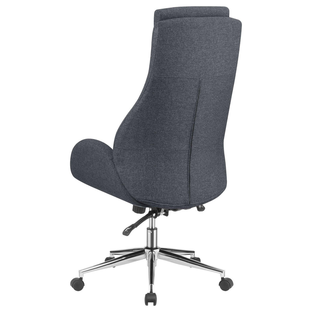 Cruz Upholstered Office Chair with Padded Seat Grey and Chrome | Coaster | Home Elegance USA