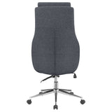 Cruz Upholstered Office Chair with Padded Seat Grey and Chrome | Coaster | Home Elegance USA