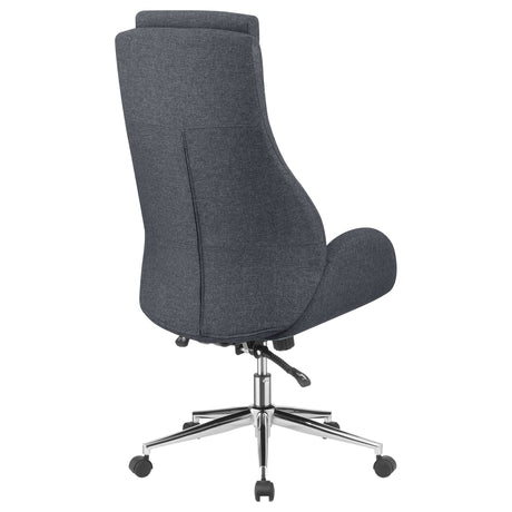 Cruz Upholstered Office Chair with Padded Seat Grey and Chrome | Coaster - 881150 - Home Elegance USA - 8