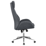 Cruz Upholstered Office Chair with Padded Seat Grey and Chrome | Coaster | Home Elegance USA