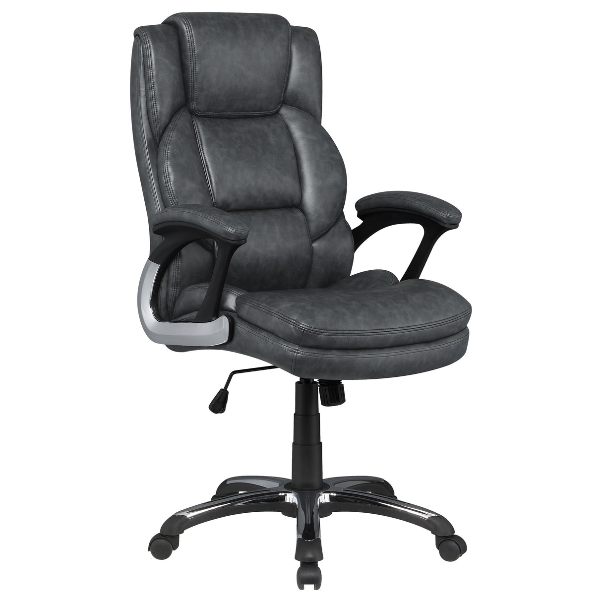 Office Chair - Nerris Adjustable Height Office Chair with Padded Arm Grey and Black