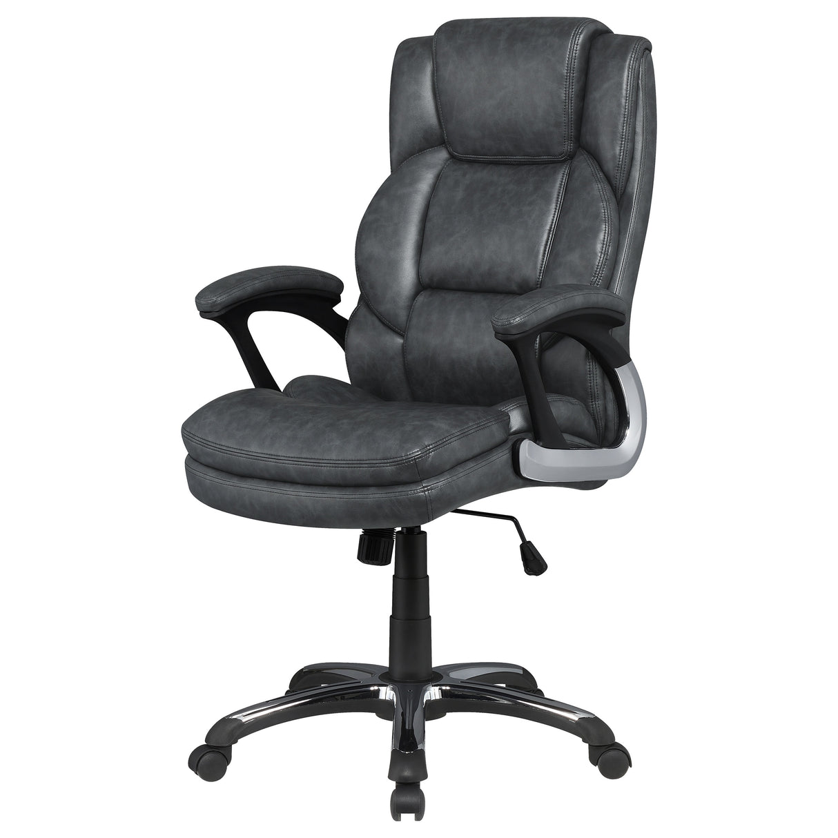 Office Chair - Nerris Adjustable Height Office Chair with Padded Arm Grey and Black