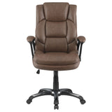 Office Chair - Nerris Adjustable Height Office Chair with Padded Arm Brown and Black