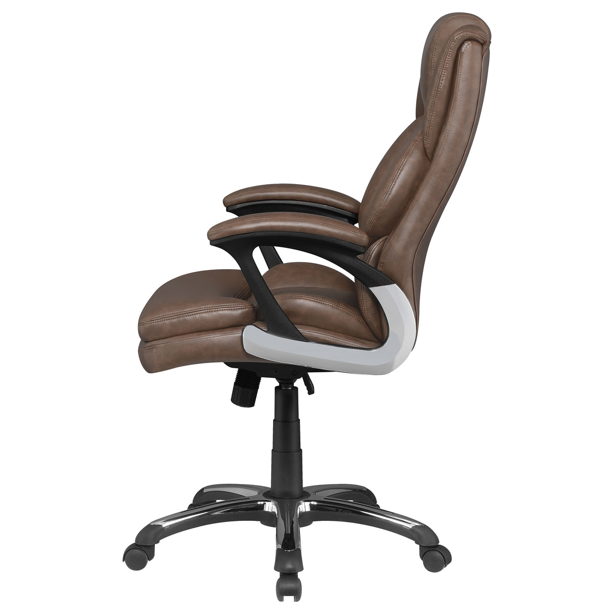 Office Chair - Nerris Adjustable Height Office Chair with Padded Arm Brown and Black