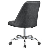 Althea Upholstered Tufted Back Office Chair Grey and Chrome | Coaster | Home Elegance USA