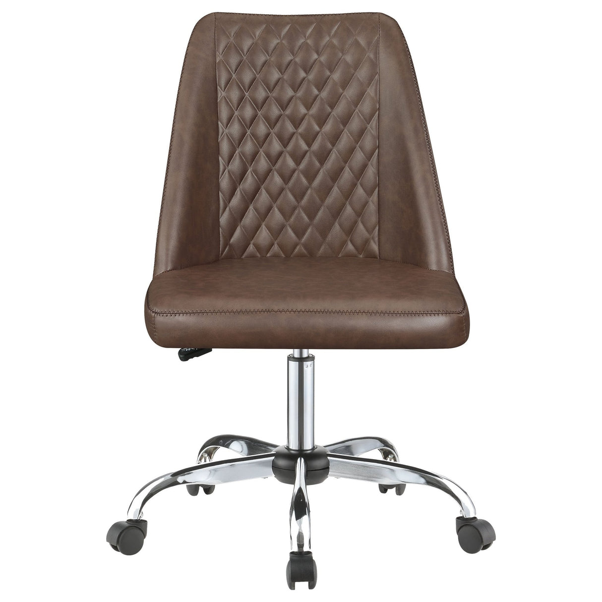 Althea Upholstered Tufted Back Office Chair Brown and Chrome | Coaster | Home Elegance USA