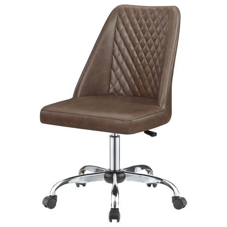 Althea Upholstered Tufted Back Office Chair Brown and Chrome | Coaster - 881197 - Home Elegance USA - 4