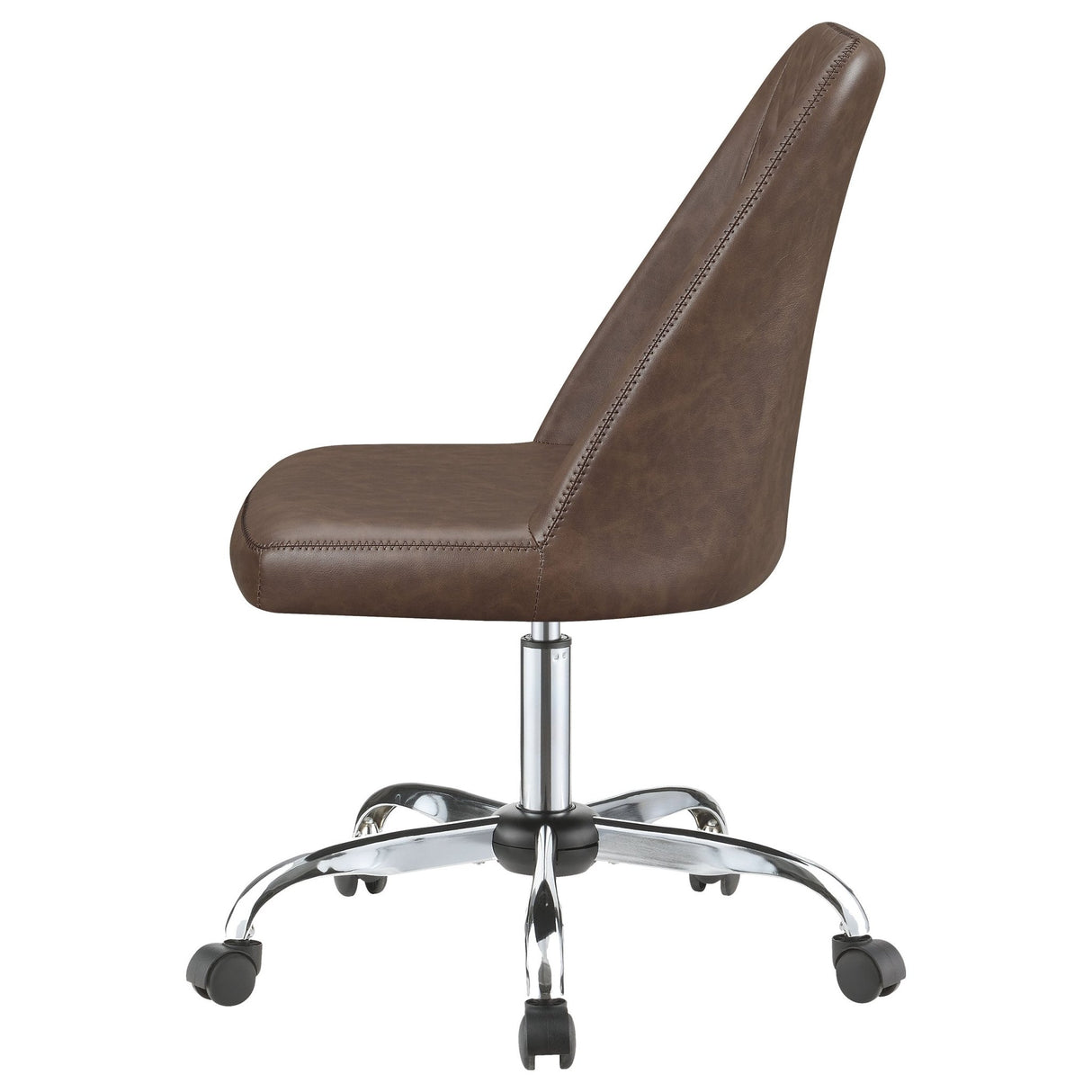 Althea Upholstered Tufted Back Office Chair Brown and Chrome | Coaster | Home Elegance USA