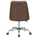 Althea Upholstered Tufted Back Office Chair Brown and Chrome | Coaster | Home Elegance USA