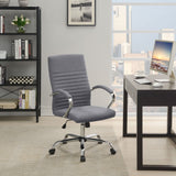 Abisko Upholstered Office Chair with Casters Grey and Chrome | Coaster - 881217 - Home Elegance USA - 2